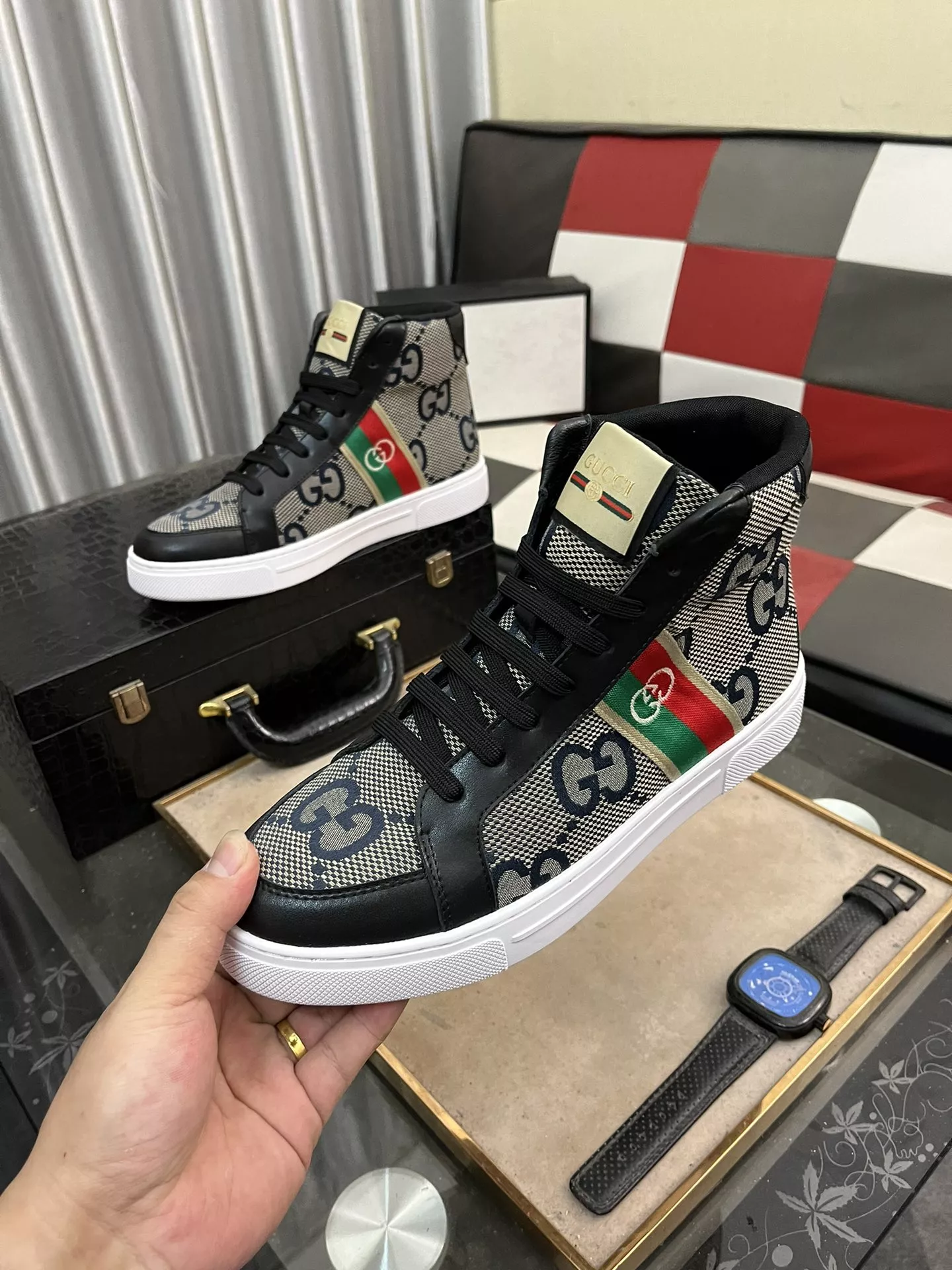 gucci high tops chaussures pour homme s_12741a3